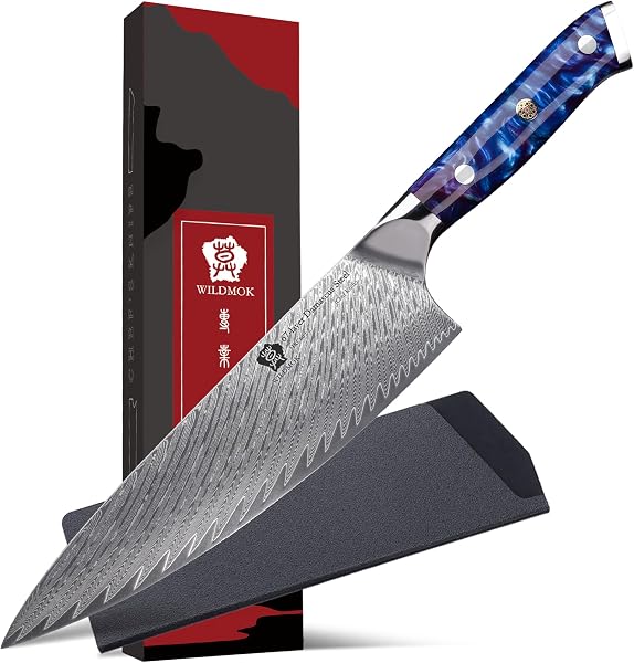 Faca de Chef Wildmok Damasco 8 Polegadas